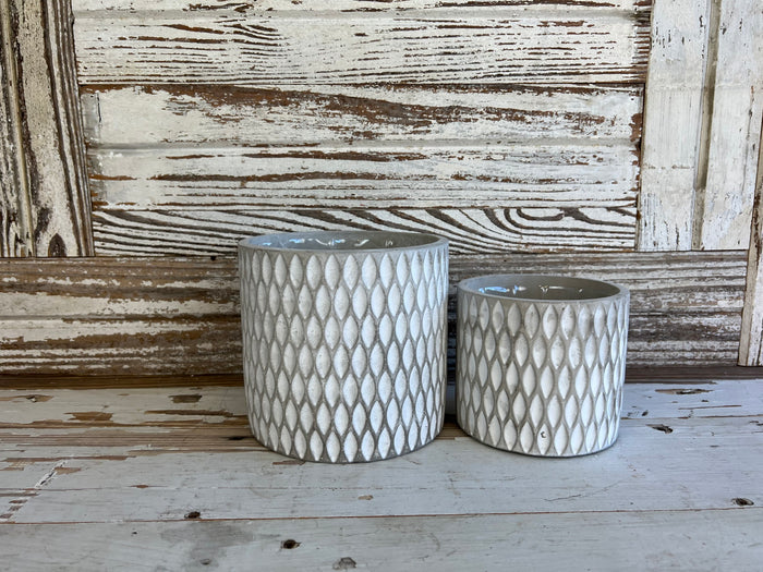 Grate Pattern Planter Set