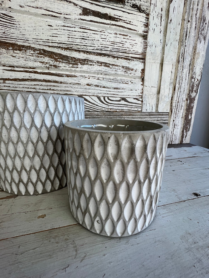 Grate Pattern Planter Set