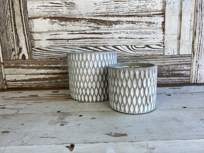 Grate Pattern Planter Set