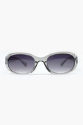 Grey Acrylic Oval Oversized Sunglasses