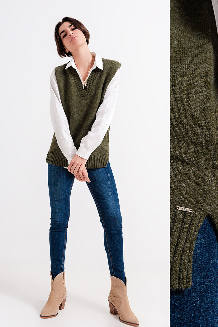 High waisted skinny jeans in blue wash - Denim