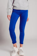 High waisted skinny jeans in electric blue - Coloured Jeans