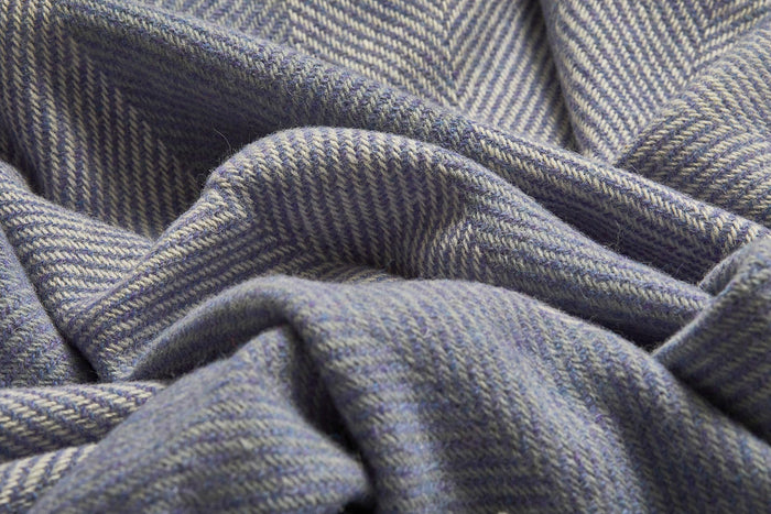 Indigo CorrÃ¡n Irish Wool Throw Blanket - Cushendale Woollen Mills