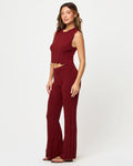 Dusty Fig | Badge:New Arrival_#B2AC88_#ffffff'

LSPACE Iris pant in dusty fig, side view on model.