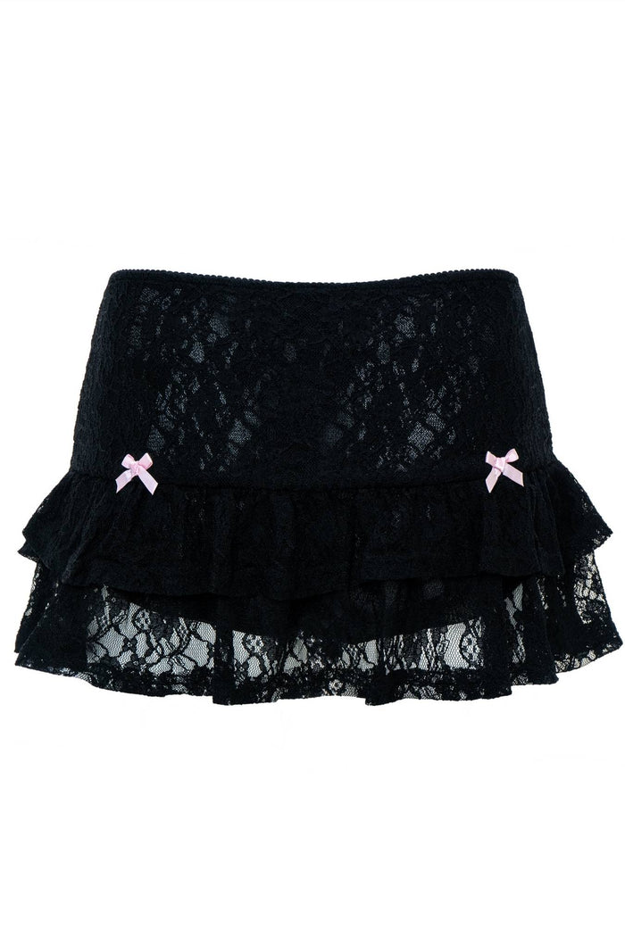 Jae Bunny Lace Skort Black