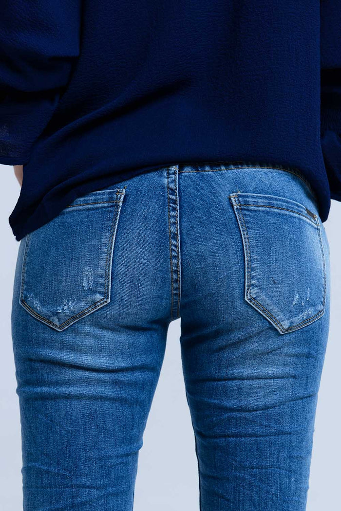 Jeans with rips details - Denim
