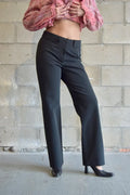 JIL SANDER BLACK SLACKS WITH COLLAR WASIT