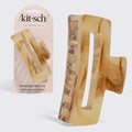 Kitsch Jumbo Open Shape Claw Clip - Chocolate Marble