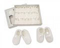 Knitted Baby Booties - White - 240w (BSS-116-240W) - Kidswholesale.co.uk