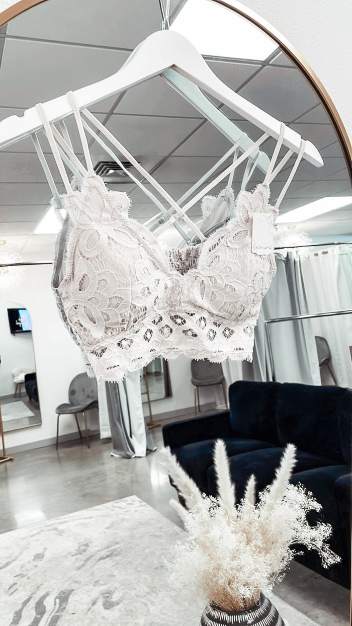 Lace Bralette-Dove