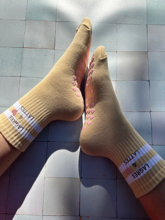 Lagree lattes tan socks