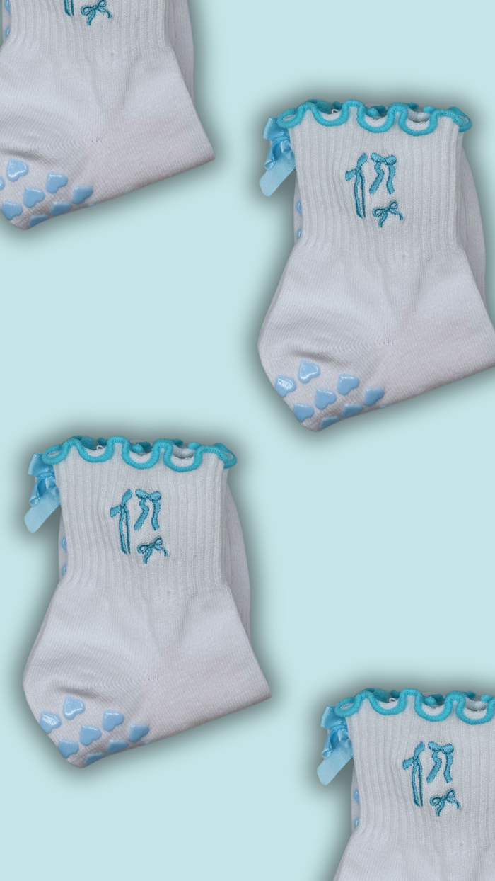 Charming light blue socks