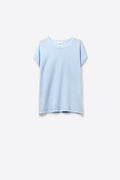 Light Blue Striped open Knit Relaxed Fit sweater