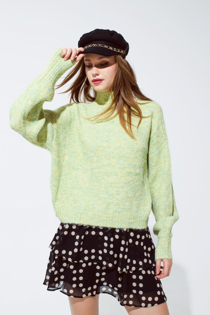 light Green Soft Knit sweater