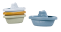 Little Dutch - Stackable Bath Boats - Blue - Mabel & Fox