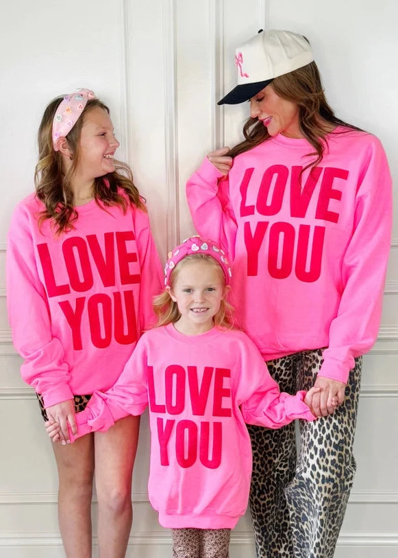 poppy pine youth love you valentine sweatshirt