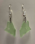 Maine Shaped Seaglass Earring