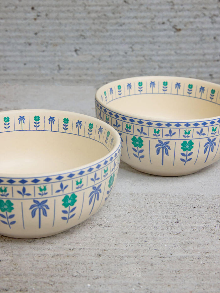 Malhar Ceramic Cereal/Soup Bowl Set of 2