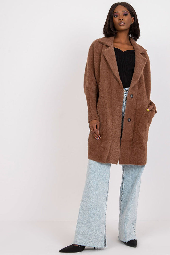 MBM Soft Wool Blend Coat for Trendy Versatility brown one-size-fits-all - Overcoats