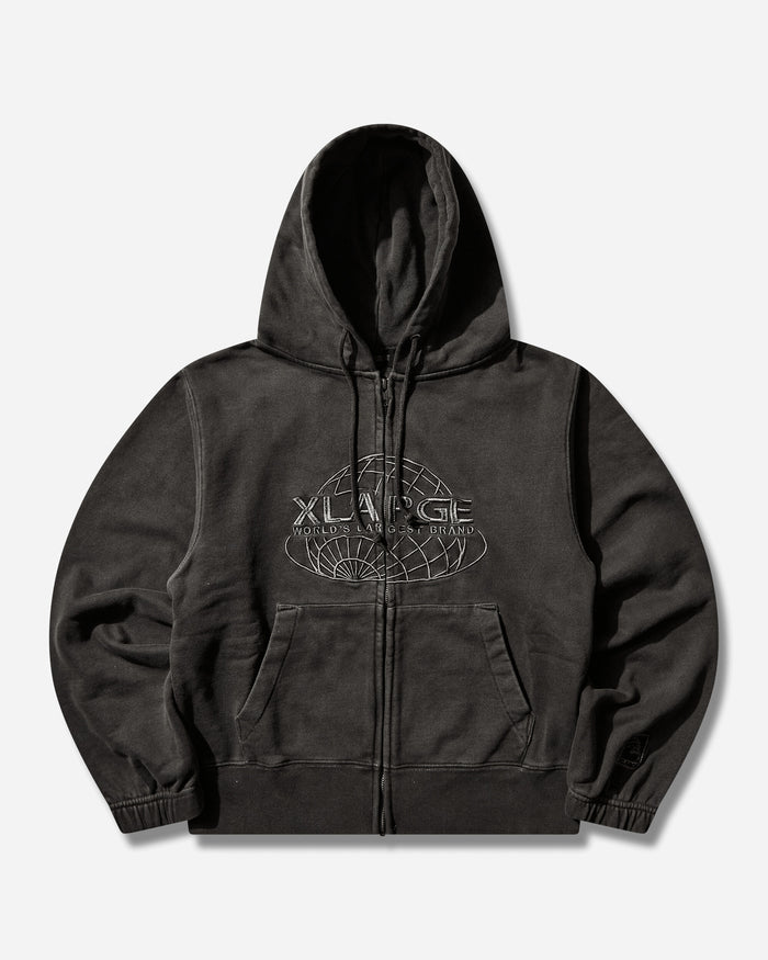 XLARGE WORLD'S LARGEST BRAND SLIM ZIP HOODED SWEATSHIRT BLACK Sweatshirts Hoodies 201261012011 10