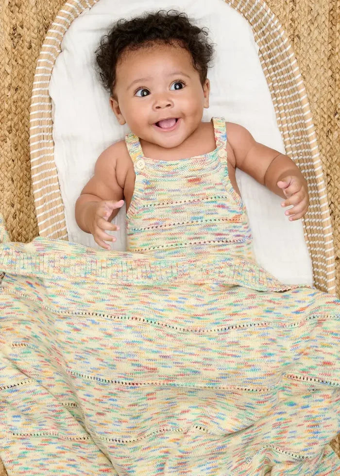 Merry - Space Dye Knitted Baby Blanket - Receiving Blankets