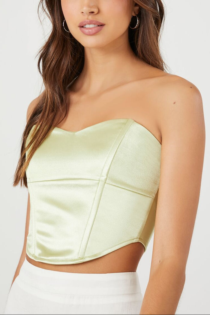 Metallic Cropped Tube Top