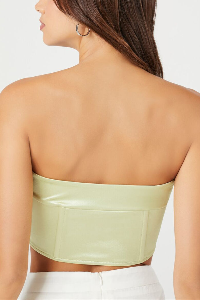 Metallic Cropped Tube Top
