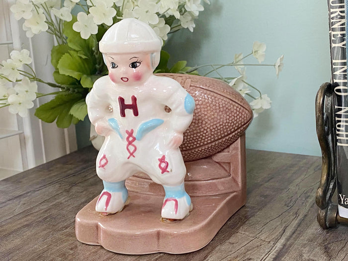 Midcentury Football Player Planter by Napco at Duckwells
