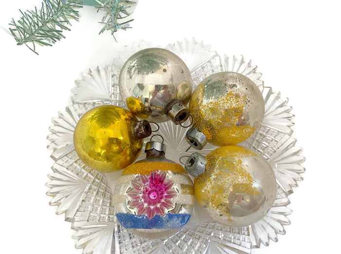 Midcentury Glass Christmas Ornaments at Duckwells