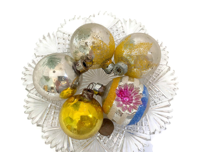 Midcentury Glass Christmas Ornaments at Duckwells