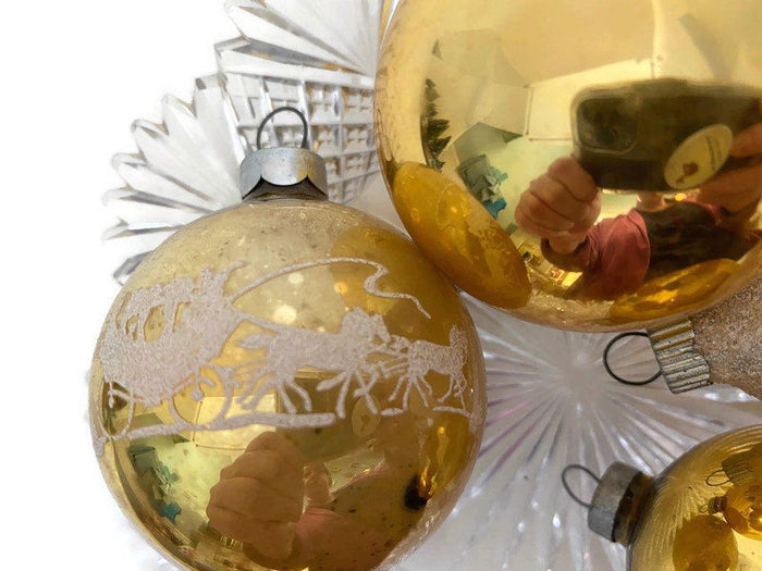 Midcentury Glass Christmas Ornaments at Duckwells