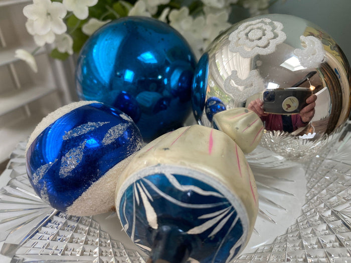 Midcentury Glass Christmas Ornaments at Duckwells