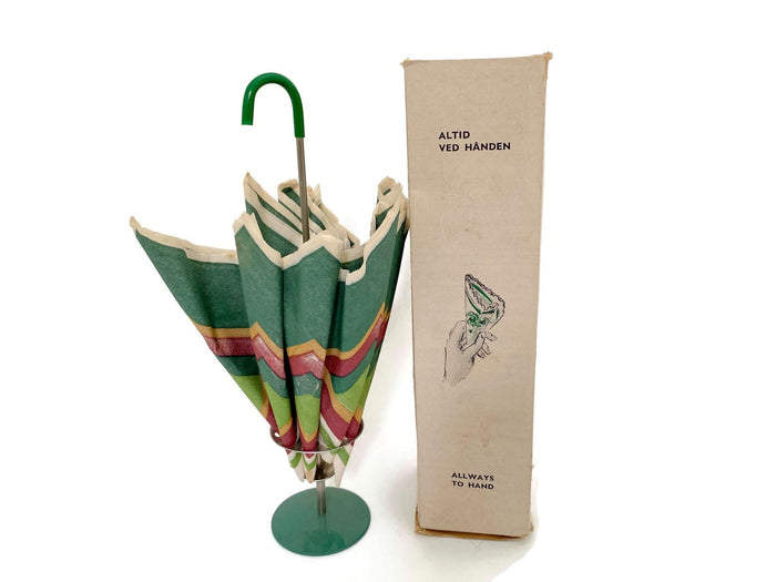 Midcentury Napkin Umbrella Holder with Original Package at Duckwells