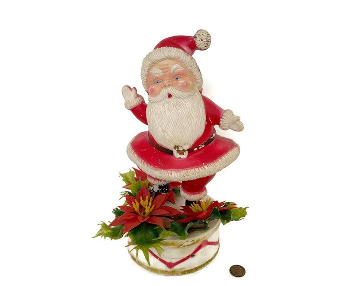 MidCentury Plastic Kitschy Santa Claus Figurine at Duckwells
