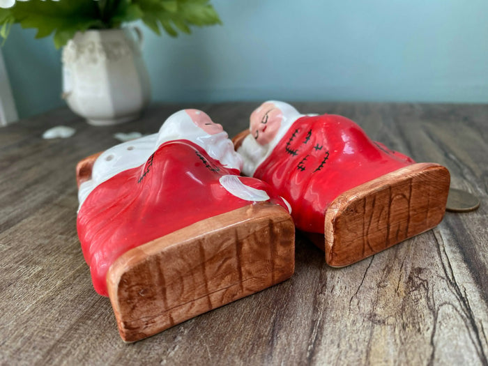 Midcentury Santa & Mrs. Claus Sleeping Salt & Peppers at Duckwells