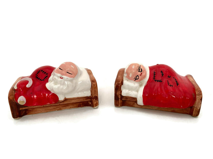 Midcentury Santa & Mrs. Claus Sleeping Salt & Peppers at Duckwells