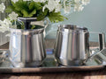 Midcentury Stainless Sugar and Creamer Set by Stanley Roberts at Duckwells