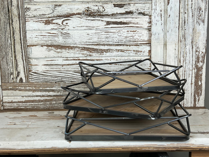 Modern Farmhouse Square Tray Set