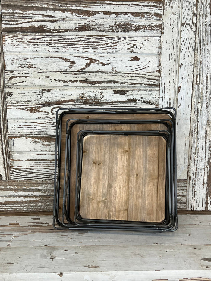 Modern Farmhouse Square Tray Set