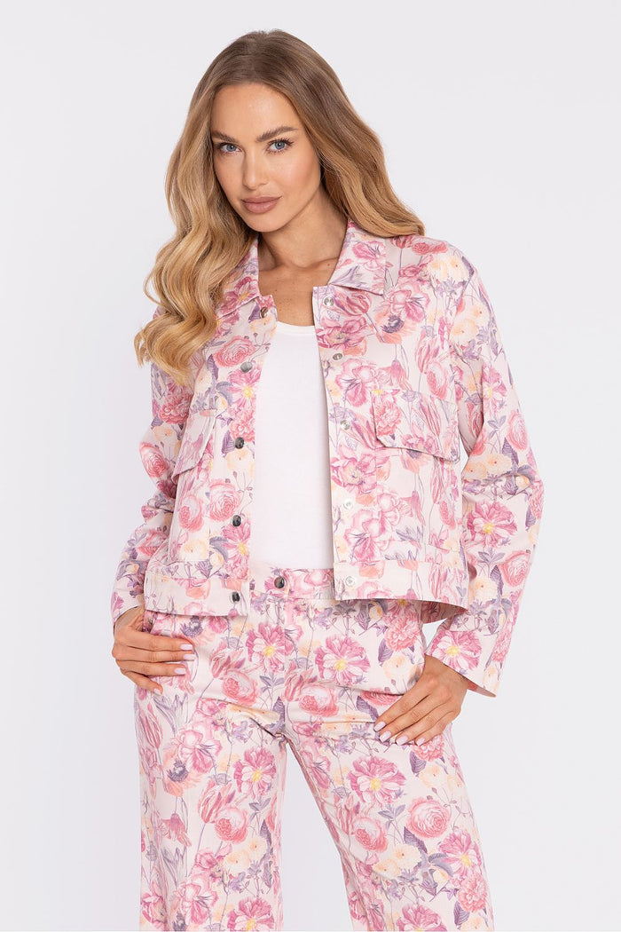 Moe Floral Print Jacket for Trendy Style at Lua Boutique multicolor - Coats & Jackets