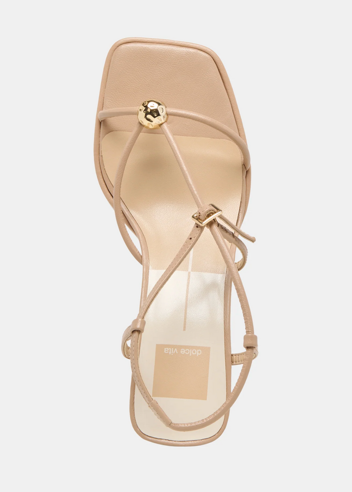 Mylee Strappy Heel - Light Tan Leather