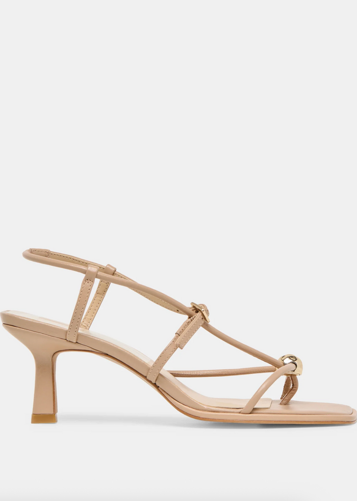 Mylee Strappy Heel - Light Tan Leather