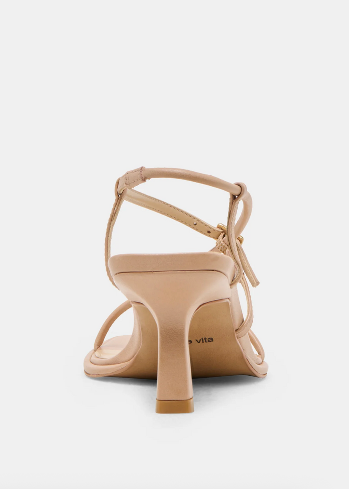 Mylee Strappy Heel - Light Tan Leather
