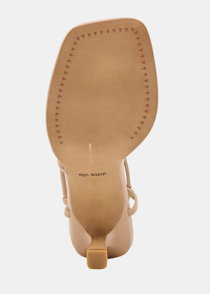 Mylee Strappy Heel - Light Tan Leather