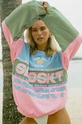Nakia Oversized Vintage Sweater - Pink
