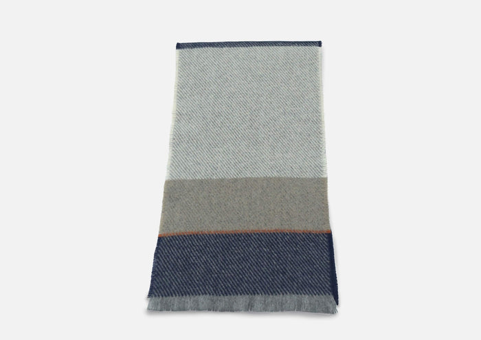 Navy Bahana Lambswool Scarf - Cushendale Woollen Mills