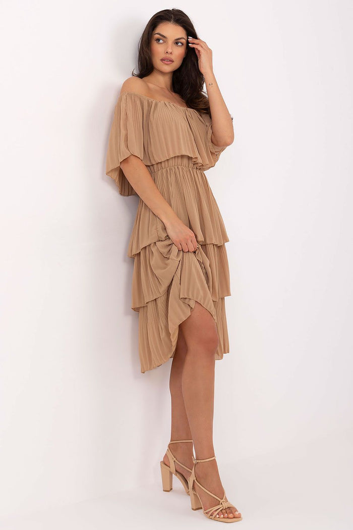 Och Bella Off-Shoulder Tiered Cocktail Dress - Dresses