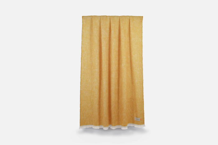 Ochre Mooneen Mohair Throw Blanket - Cushendale Woollen Mills