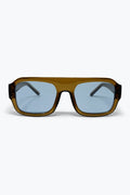 Olive Brown Oversized Square Frame Sunglasses