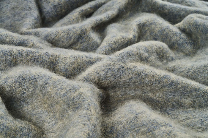 Olive Clash Mohair Throw Blanket - Cushendale Woollen Mills